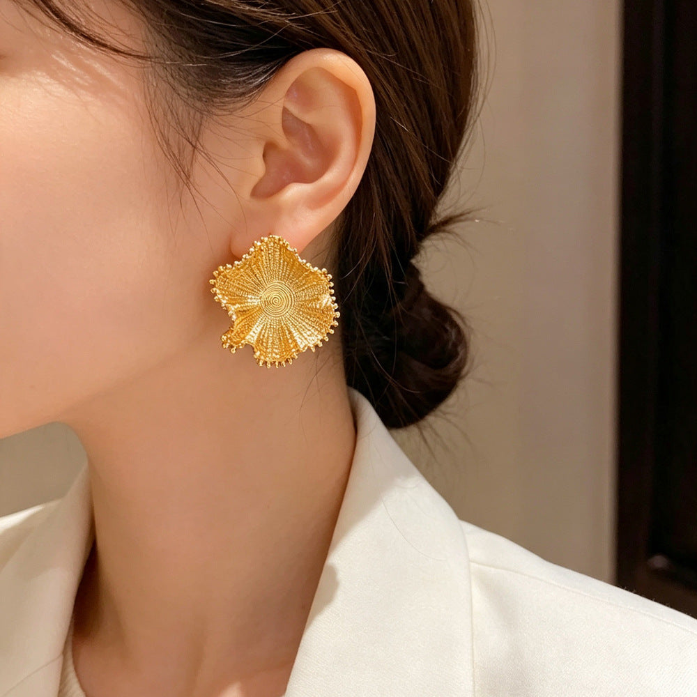 Eaioncol Irregular Geometric Hoop Earrings Gold Silver 1