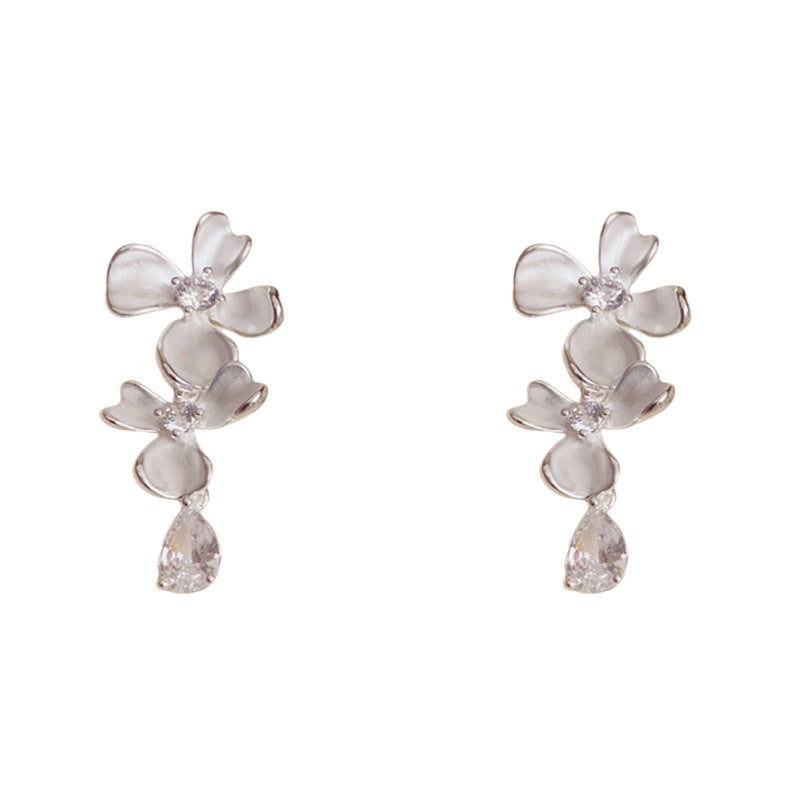 Luxury Enamel Petal Tassel Drop Earrings –Floral Elegant Design