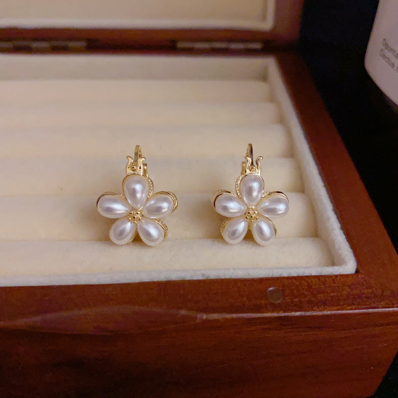 14K Gold-Plated Double-Sided Flower Earrings – Sweet Chic Design