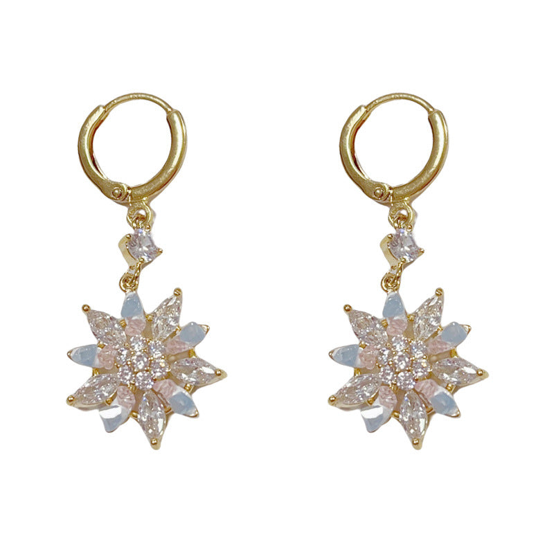 14K Gold-Plated Sparkling Sunflower Jewelry Set– Elegant Floral Design