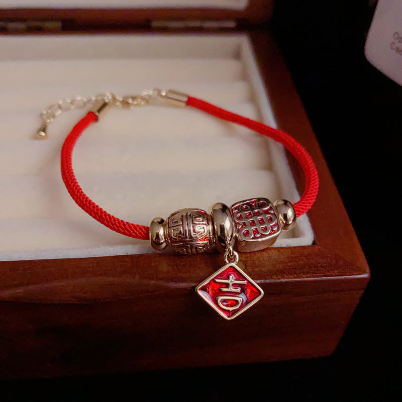 14K Gold-Plated Lucky Charm Bracelet - Lucky Character Design