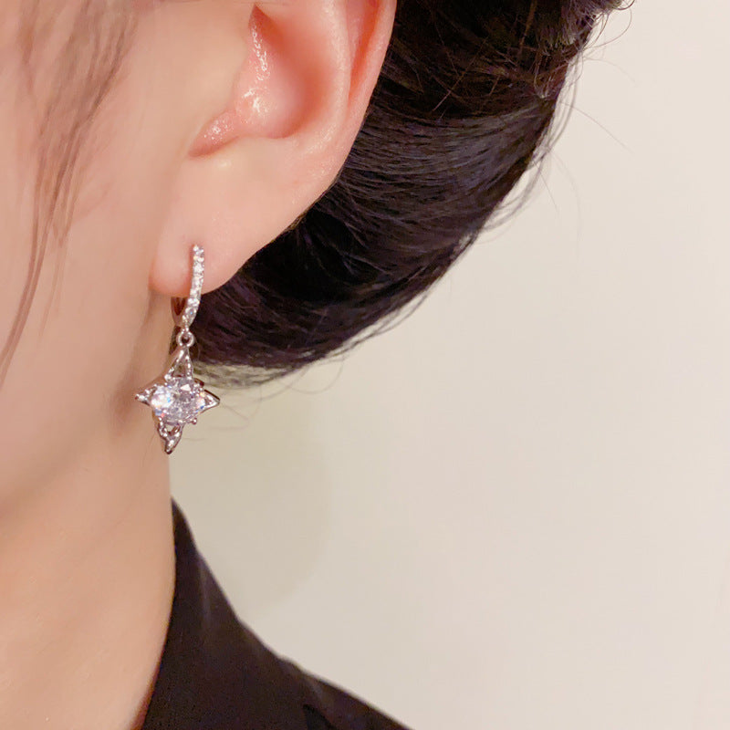 Luxury Zircon Star Ear Cuff Earrings – Elegant Design