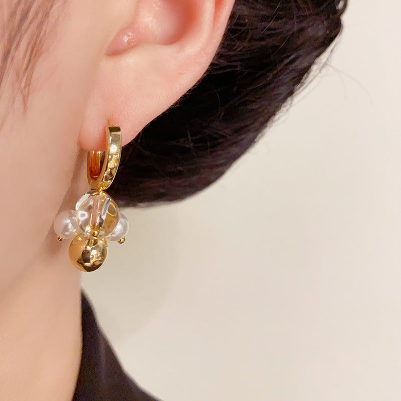Luxury Metal Ball Tassel Ear Cuff Earrings – Elegant Design