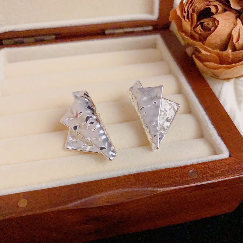 Luxury Metal Irregular Geometric Drop Earrings – Elegant Design