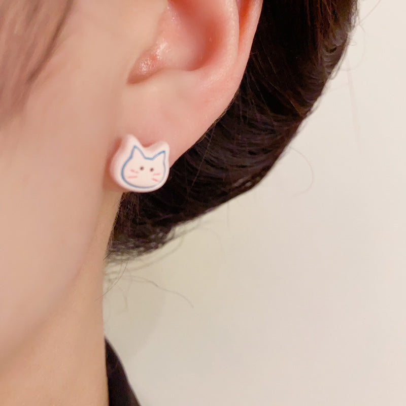 Colorful Animal Themed Set Stud Earrings - Cute Chic Design