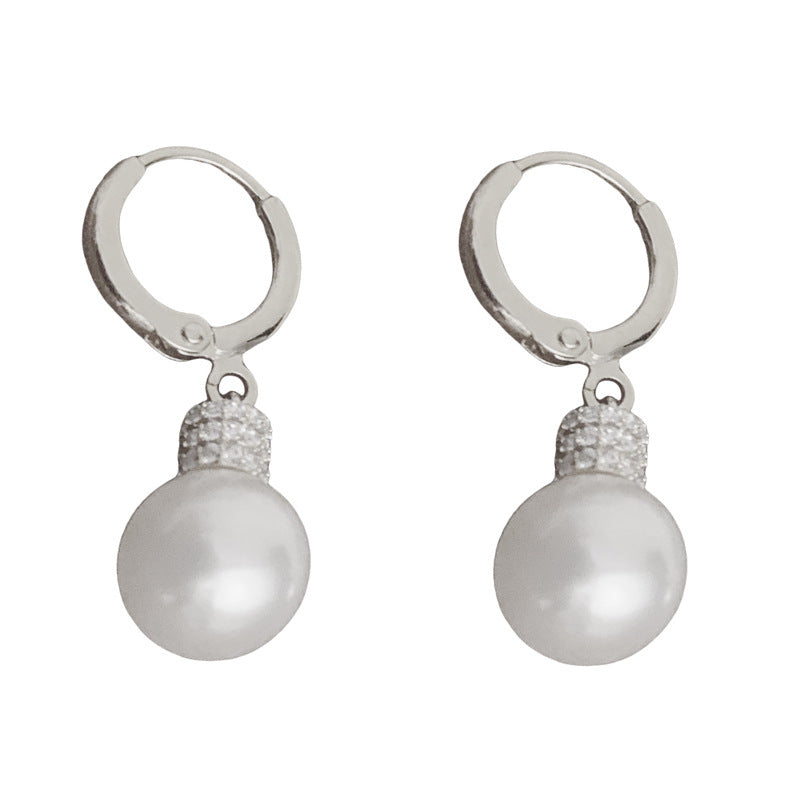 14K Gold-Plated Pearl Tassel Drop Earrings – Elegant Minimalist Design