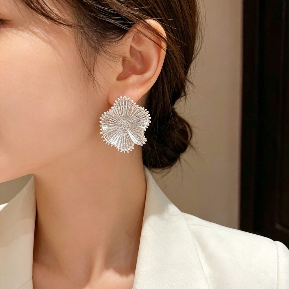 Eaioncol Irregular Geometric Hoop Earrings Gold Silver