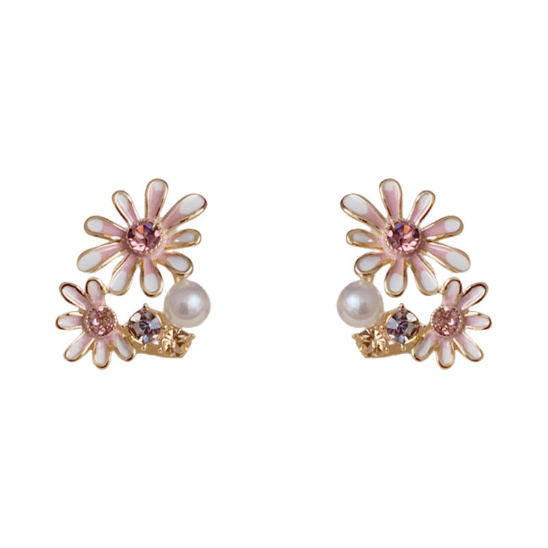 14K Gold-Plated Daisy Flower Stud Earrings – Sweet Minimalist Design