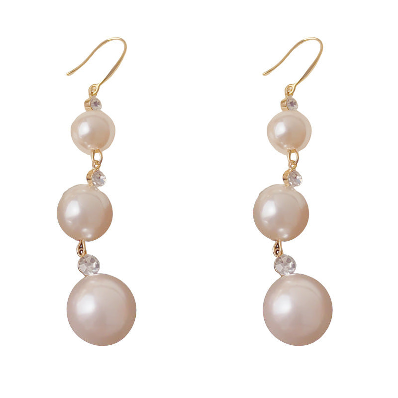 Luxury Long Pearl Tassel Drop Earrings – Elegant Design