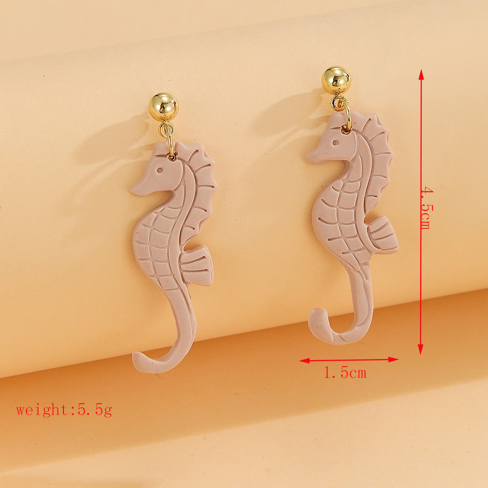 Elegant Handmade Marine Animal Clay Stud Earrings – ECO Design