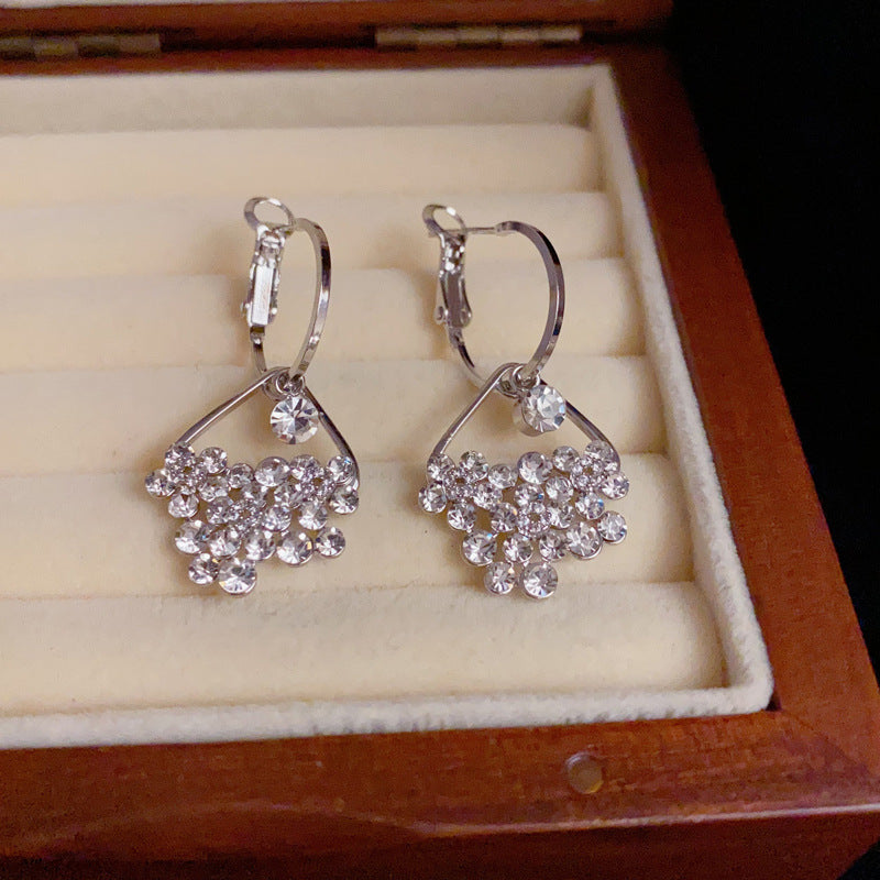 14K Gold-Plated Zircon Teardrop Earrings - Radiant Elegance Design