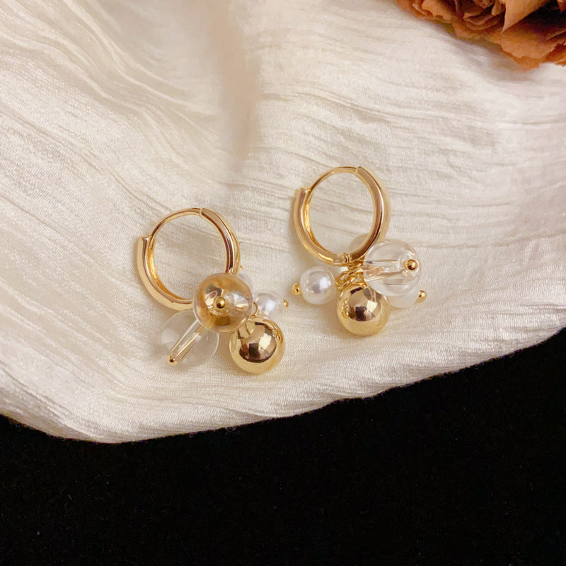 Luxury Metal Ball Tassel Ear Cuff Earrings – Elegant Design