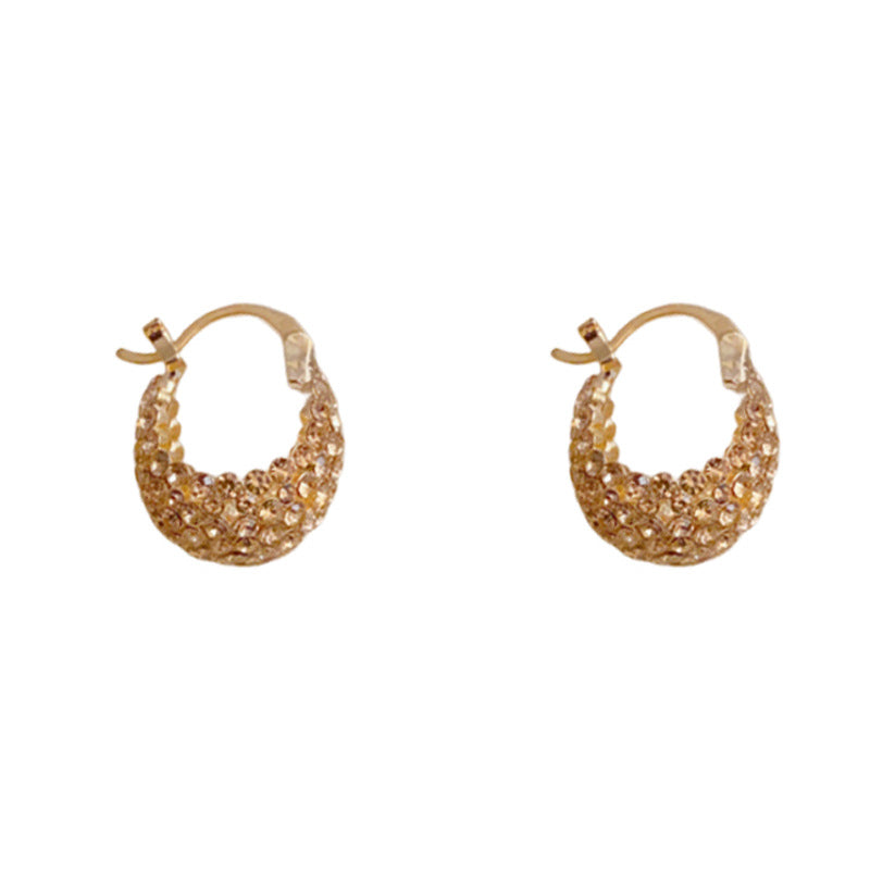 Elegant Full-Zircon U-Shaped Ear Cuff Earrings – Geometric Design