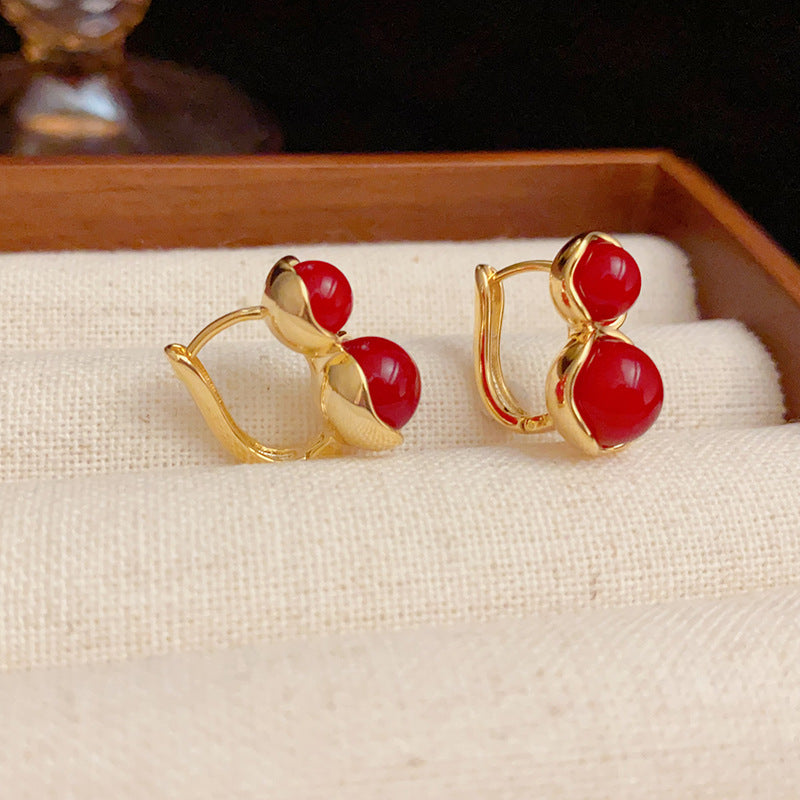14K Gold-Plated Pearl Hoop Earrings - Elegant & Minimalist Design