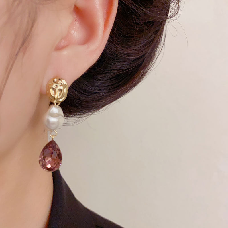 Luxury Pearl Teardrop Tassel Drop Earrings – Elegant Design