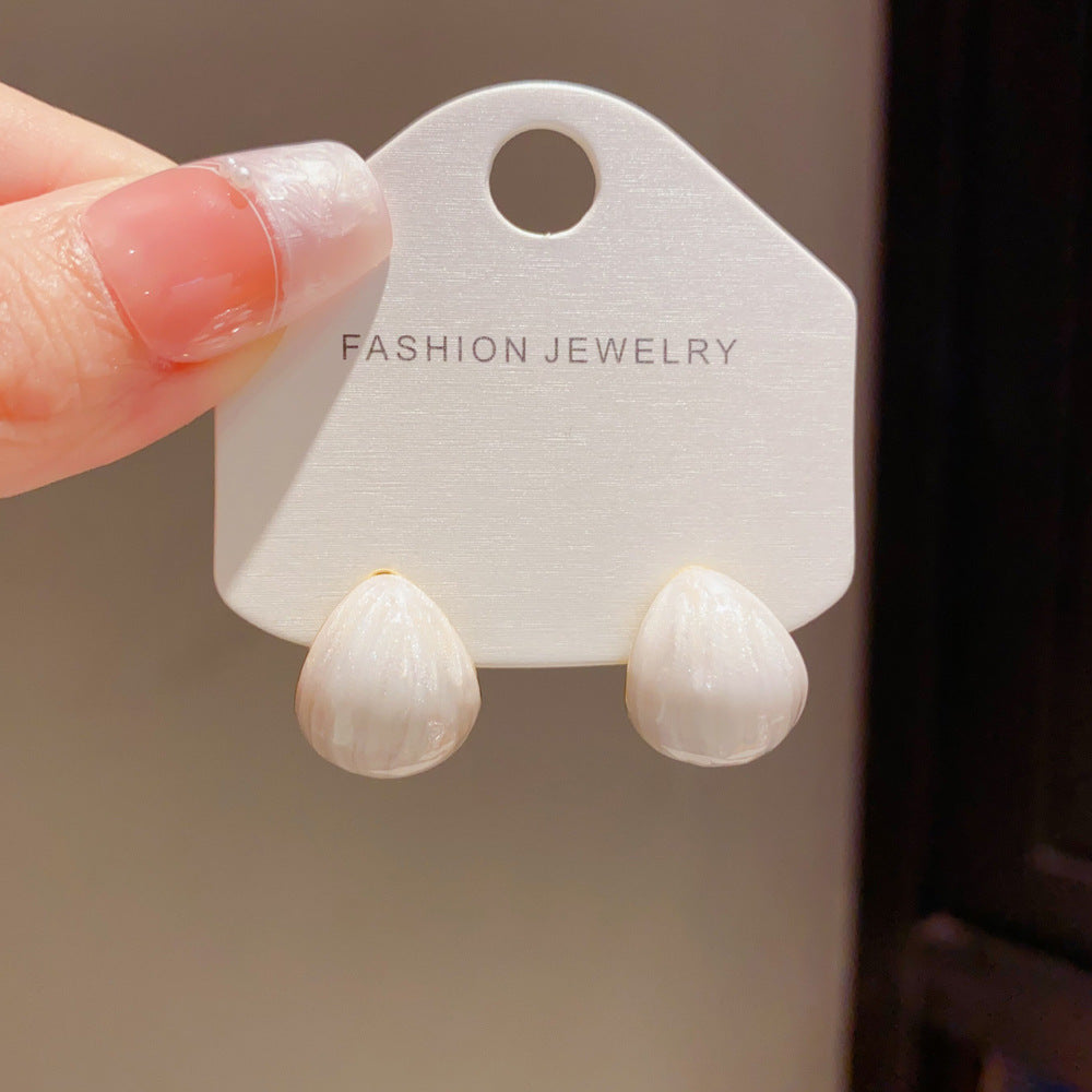 Eaioncol Mixed Color Enamel Teardrop Studs 14K Gold Plated