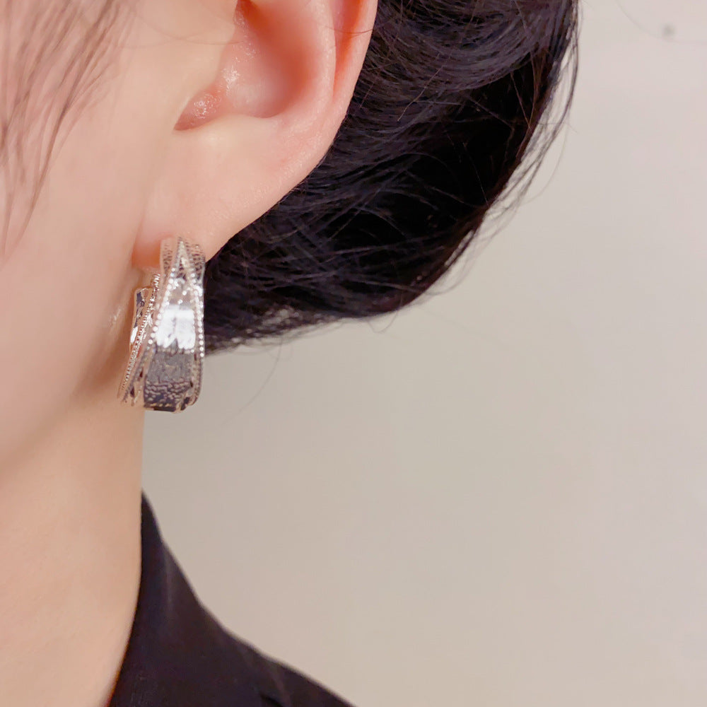 Eaioncol Vintage Geometric Hoop Earrings Gold Silver