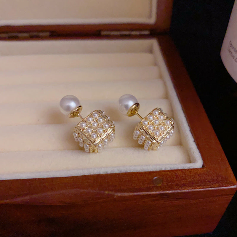 14K Gold-Plated Multi-Way Pearl Earrings – Chic Minimalist Design