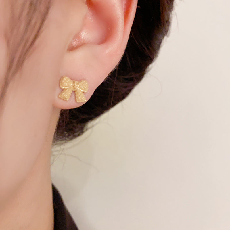 Colorful Bowknot & Heart Bow Set Earrings - Cute Chic Design