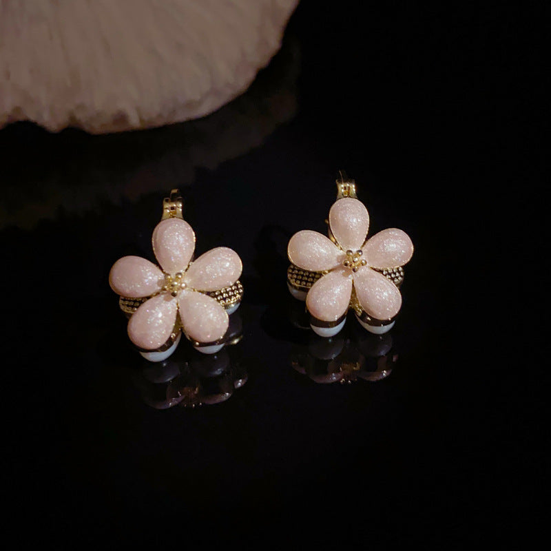 14K Gold-Plated Double-Sided Flower Earrings – Sweet Chic Design