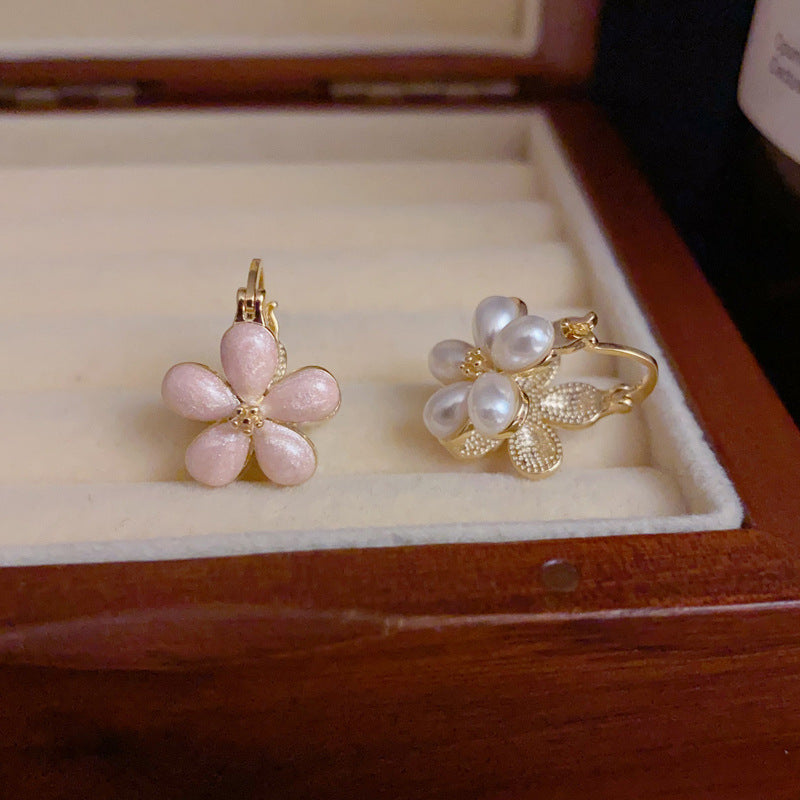 14K Gold-Plated Double-Sided Flower Earrings – Sweet Chic Design