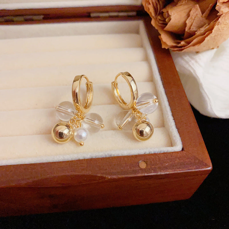 Luxury Metal Ball Tassel Ear Cuff Earrings – Elegant Design