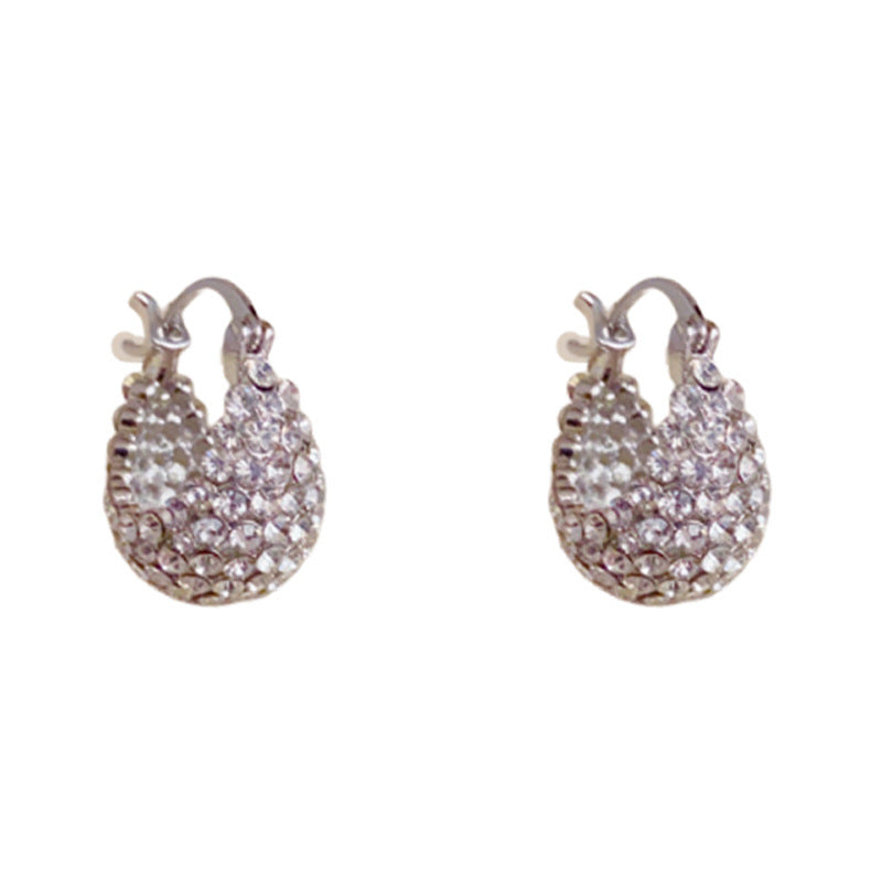 Elegant Full-Zircon U-Shaped Ear Cuff Earrings – Geometric Design