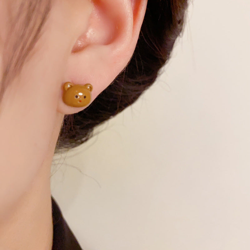Colorful Animal Themed Set Stud Earrings - Cute Chic Design
