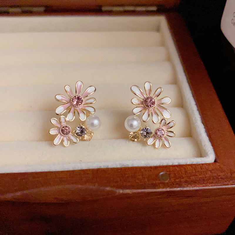 14K Gold-Plated Daisy Flower Stud Earrings – Sweet Minimalist Design
