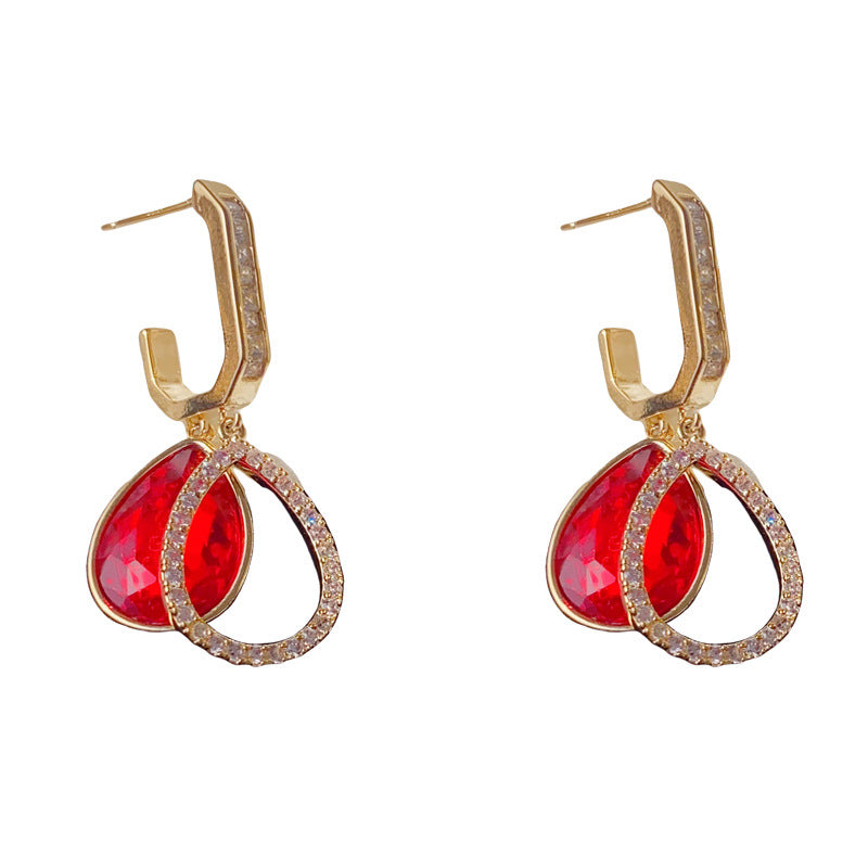 Luxury Zircon Teardrop Drop Earrings – Elegant Design