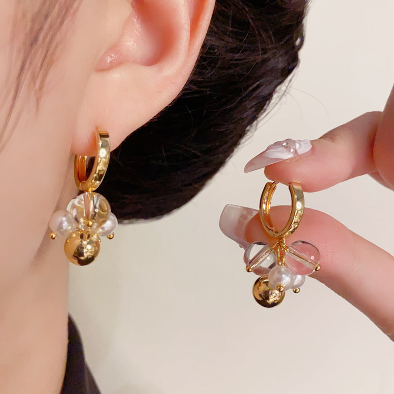 Luxury Metal Ball Tassel Ear Cuff Earrings – Elegant Design