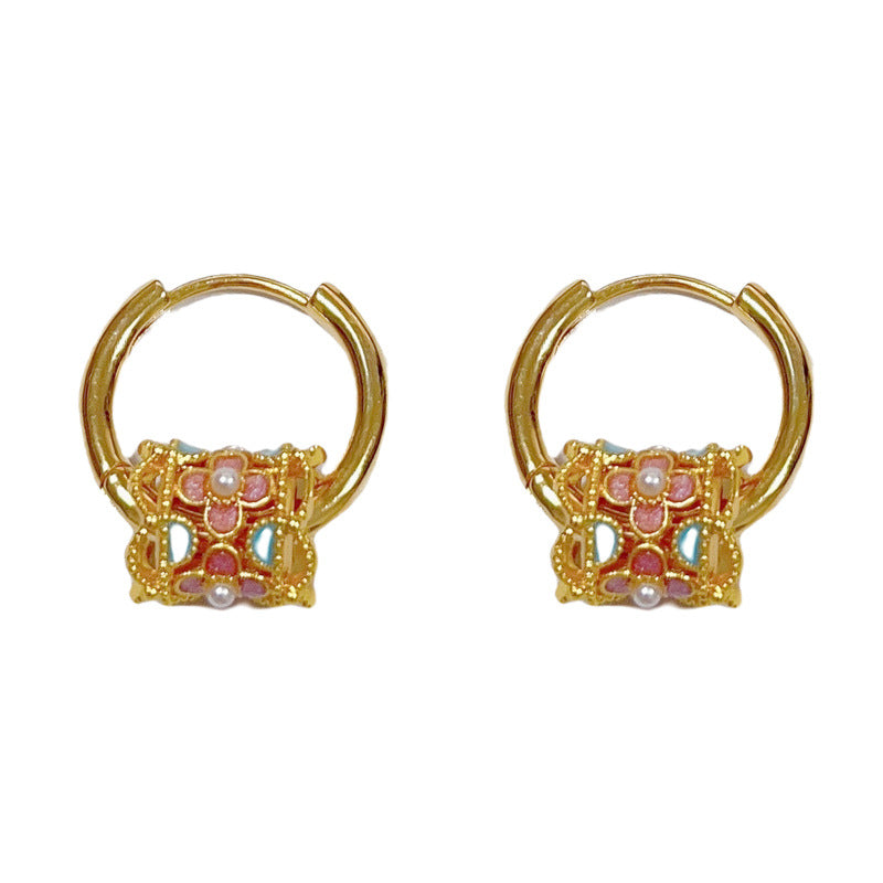 14K Gold Kaleidoscope Pearl Necklace & Earrings Set – Elegant Design