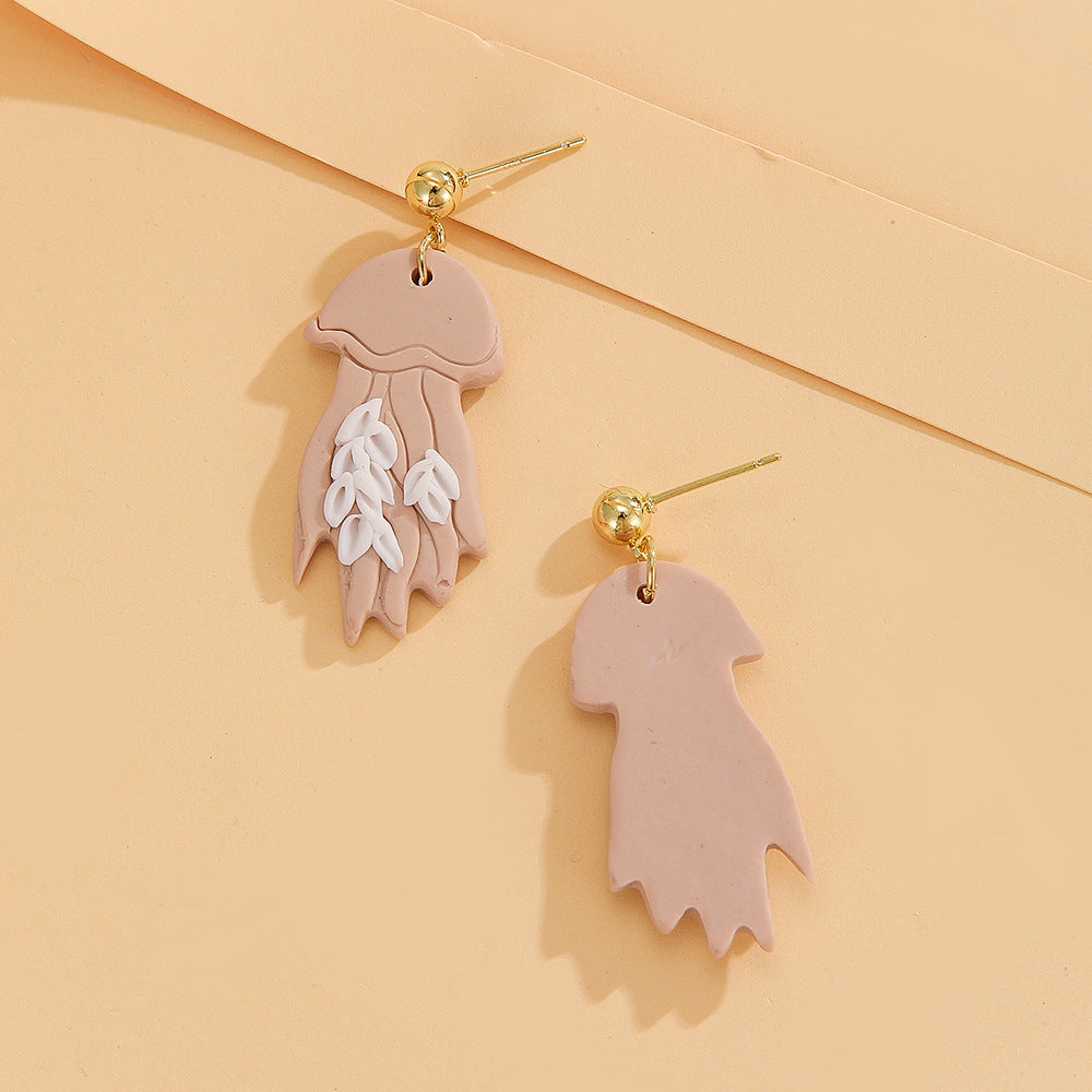 Elegant Handmade Marine Animal Clay Stud Earrings – ECO Design
