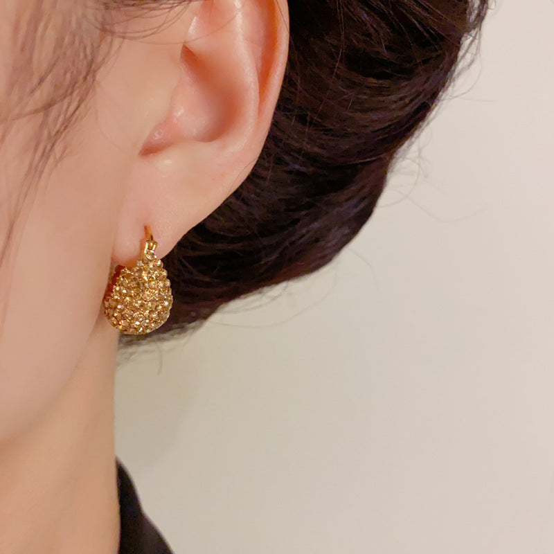 Elegant Full-Zircon U-Shaped Ear Cuff Earrings – Geometric Design