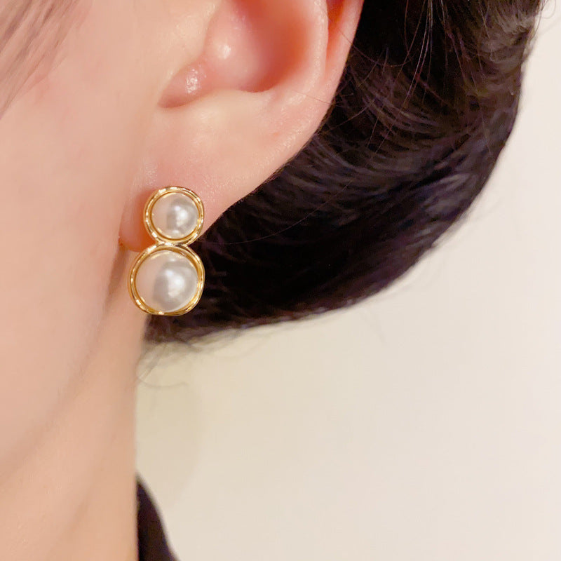 Luxury Geometric Pearl Ear Cuff Earrings – Elegant Design