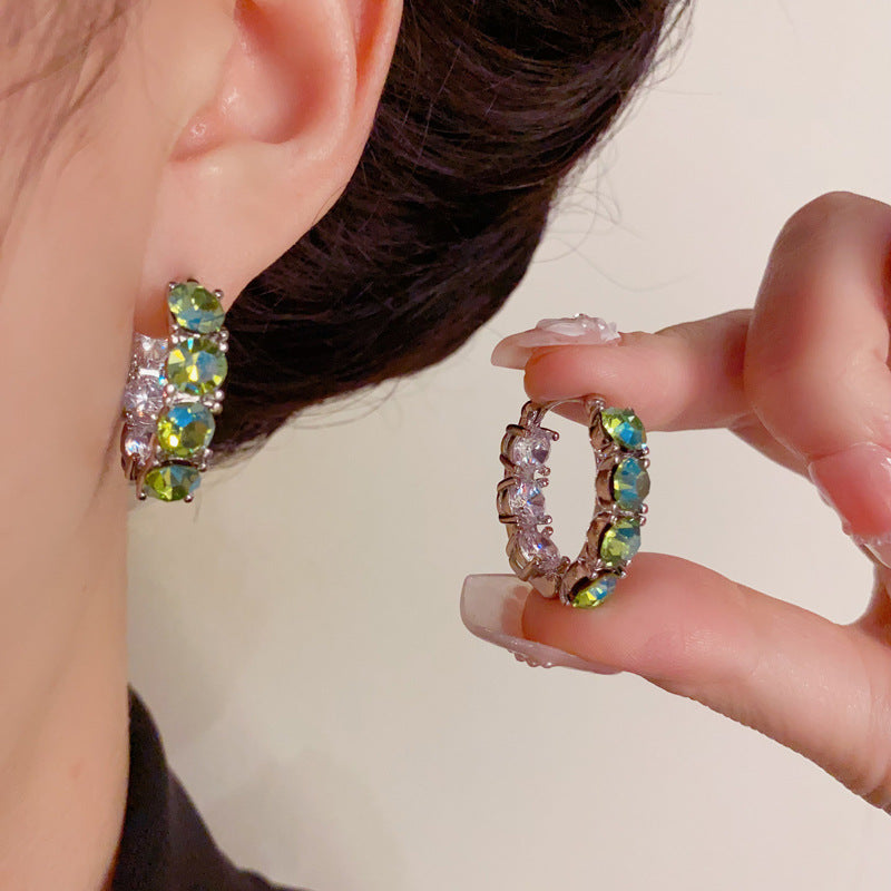 Elegant Full-Zircon Geometric Ear Cuff Earrings – Geometric Design