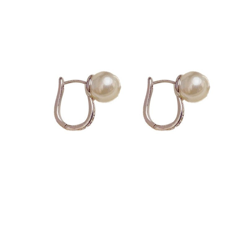 14K Gold Pearl & Silver Pearl Earrings - Chic Elegance Design