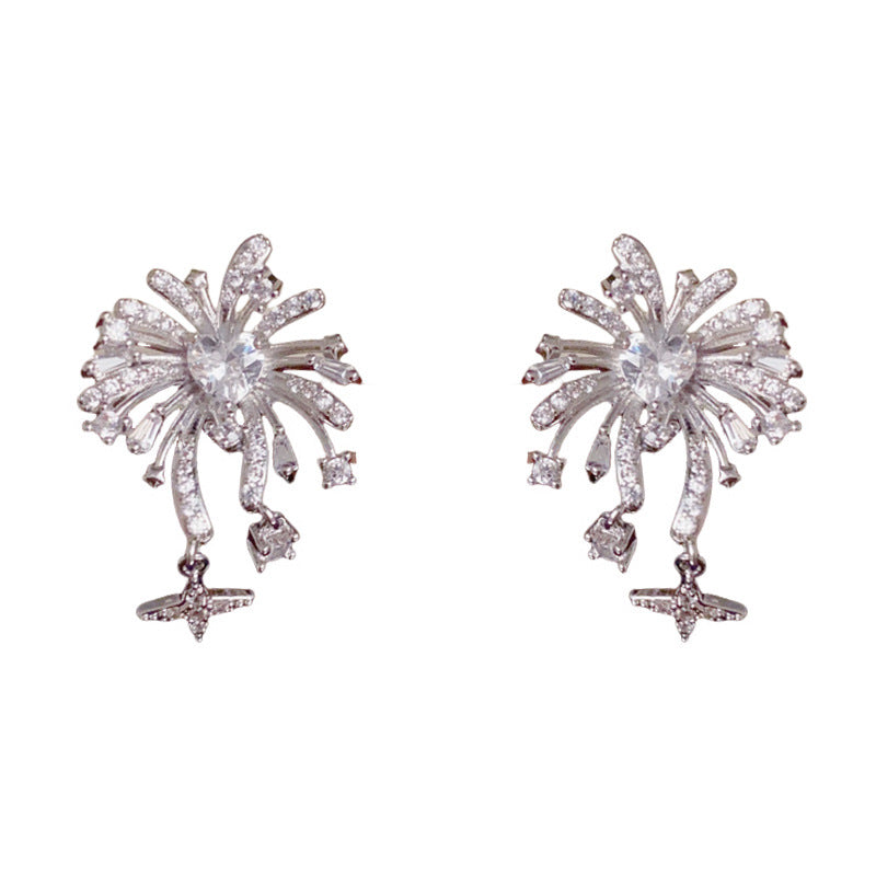 Luxury Zircon Firework Star Drop Earrings – Elegant Design