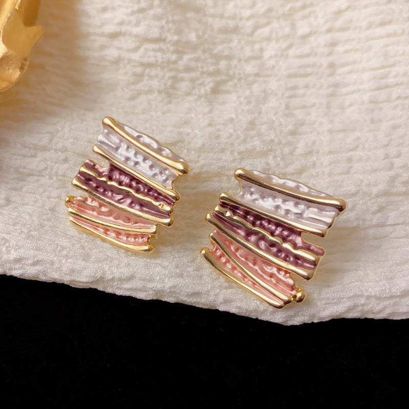 Luxury Thin-Coated Irregular Geometric Earrings – Elegant Design