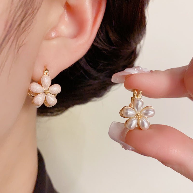 14K Gold-Plated Double-Sided Flower Earrings – Sweet Chic Design