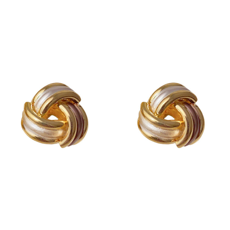 Luxury Thin-Coated Geometric Triangle Stud Earrings – Elegant Design