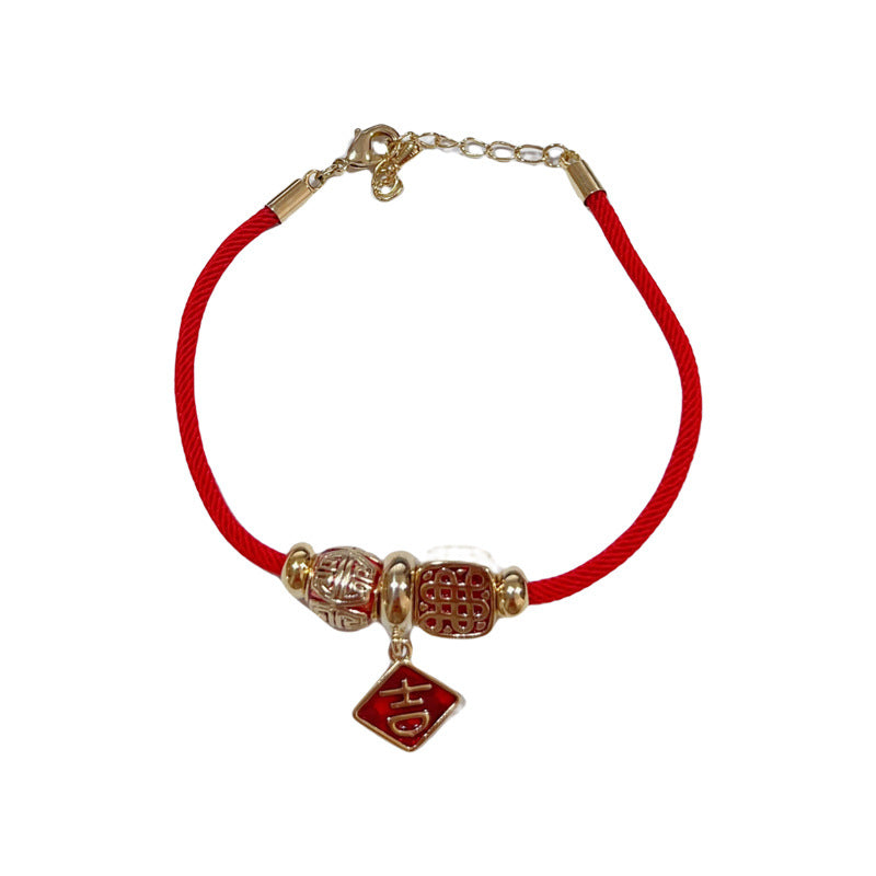 14K Gold-Plated Lucky Charm Bracelet - Lucky Character Design