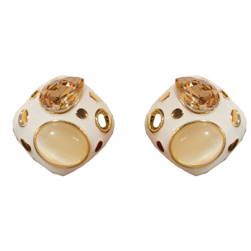 14K Gold-Plated Irregular Circle Hoop Earrings – Elegant Design