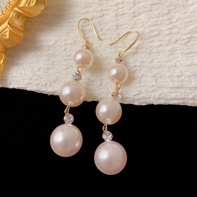 Luxury Long Pearl Tassel Drop Earrings – Elegant Design