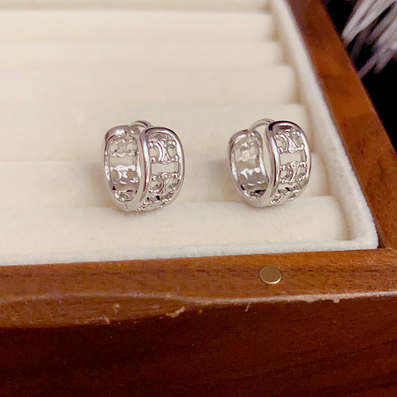 14K Gold-Plated Hollow Geometric Ear Cuffs – Minimalist Chic Design