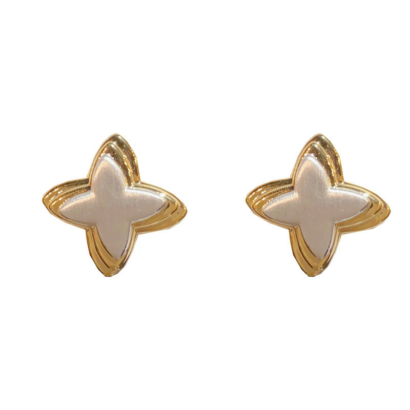 14K Gold-Plated Multilayer Starburst Earrings - Unique Minimalist