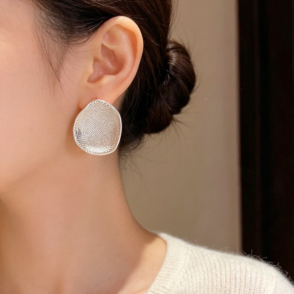 Eaioncol Irregular Circle Hoop Earrings Gold Silver