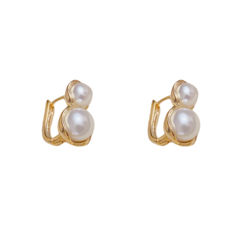 Luxury Geometric Pearl Ear Cuff Earrings – Elegant Design