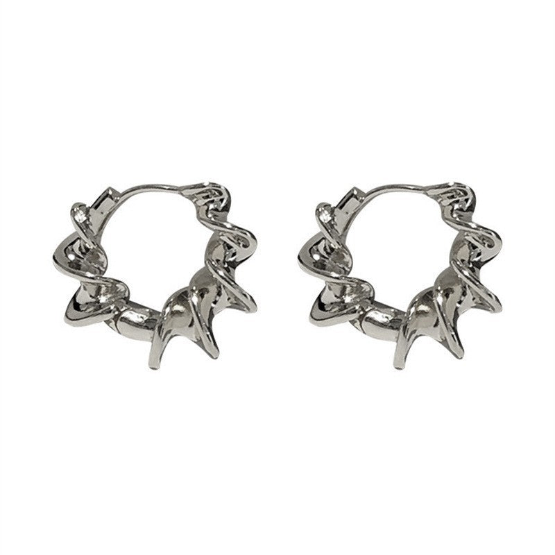 Eaioncol Spiral Hoop Earrings Gold Silver
