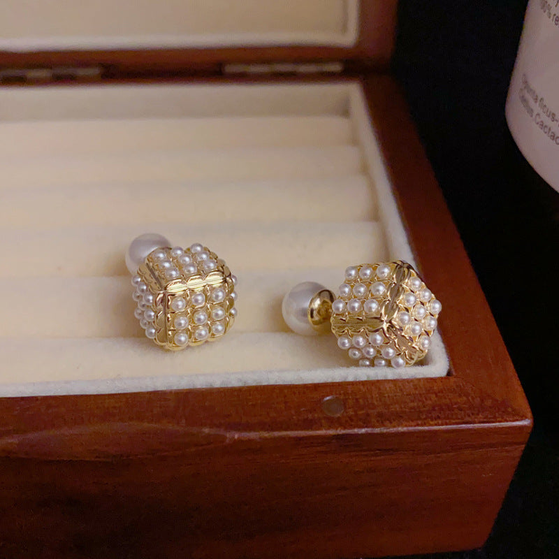 14K Gold-Plated Multi-Way Pearl Earrings – Chic Minimalist Design